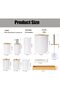 6 Pcs Bathroom Accessories Set, Toilet Brush, Soap Dispenser, Toothbrush Holder, Cup, (White R) - 5