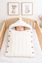 Baby Girl Boy Buttoned Cream Swaddle Blanket Newborn Gift Stl7153
