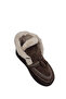 Furry Genuine Leather Furry Orthopedic Flat Sole Boots - 2