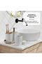 6 Pcs Bathroom Accessories Set, Toilet Brush, Soap Dispenser, Toothbrush Holder, Cup, (White S) - 5