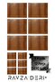 6-Person 12-Piece Rectangular Brown Leather American Service Supla Placemats - 2