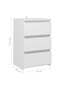 Bed Cabinet White 40x35x62.5 cm Engineered Wood - 3