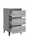 Bed Cabinet with Metal Legs Grey Sonoma 40x35x69 cm - 4