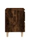 Bed Cabinets with Solid Wood Legs 2 pcs Smoked Oak 40x35x50 cm - 6