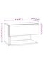 Wall-mounted Bedside Cabinet Black - 3