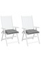 Chair Cushions 2 pcs Grey 50x50x7 cm Oxford Fabric - 2