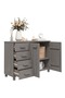 Sideboard HAMAR Light Grey 113x40x80 cm Solid Wood Pine - 6