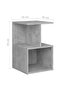 Bedside Cabinet Concrete Grey 35x35x55 cm Engineered Wood - 3