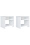 Bedside Cabinets 2 pcs White 40x30x40 cm Engineered Wood