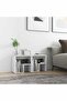 Bed Cabinets 2 pcs White 40x30x40 cm Engineered Wood
