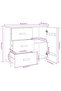 Sideboard HAMAR Light Grey 90x40x80 cm Solid Pinewood - 3