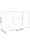 Sideboard White 120x30.5x70 cm Engineered Wood - 3