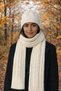 Knitted Detailed Women's Scarf & Beanie 2-Piece Gift Set