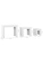 Nesting Coffee Tables 3 pcs High Gloss White Engineered Wood - 3