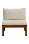2 Piece Sofa Set with Cream White Cushions Solid Acacia Wood - 7