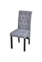 4 Dining Chairs Fabric Upholstery Dark Grey High - 2