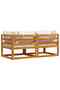 Sectional Corner Sofas 2 pcs with Cushions Cream White - 7