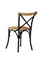 Cross Chairs 2 pcs Black Solid Mango Wood - 6
