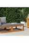 Footrest with Dark Grey Cushion Solid Acacia Wood