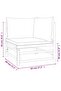 2 Piece Garden Lounge Set with Light Grey Cushions Bamboo - 3