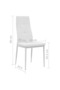 Dining Chairs 4 pcs White Faux Leather - 3