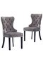 Dining Chairs 2 pcs Grey Velvet