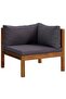 2 Piece Sofa Set with Dark Grey Cushions Solid Acacia Wood - 6