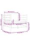 Garden Sofa with Dark Grey Cushions Bamboo - 3