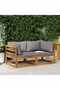 Sectional Corner Sofas 2 pcs with Cushions Dark Grey