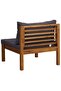 2 Piece Sofa Set with Dark Grey Cushions Solid Acacia Wood - 5