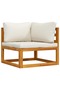 Sectional Corner Sofas 2 pcs with Cushions Cream White - 4