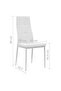 Dining Chairs 6 pcs White Faux Leather - 3