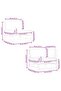 2 Piece Garden Lounge Set with Cream White Cushions Bamboo - 3