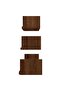 Wall Display Shelves 3 pcs Brown Oak Engineered Wood - 2