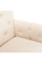 Dining Chairs with Armrests 6 pcs Beige Fabric - 6