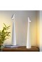 White Rechargeable Touch Control LED Table Lamp, 3-Level Dimmable Cordless USB Desk Light for Bedroom Study