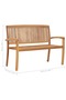 Stacking Garden Bench with Cushion 128.5 cm Solid Teak Wood - 3
