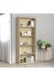 5-Tier Book Cabinet Sonoma Oak 80x30x189 cm Engineered Wood