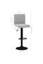 Bar Stools 2 pcs Light Grey Velvet - 3