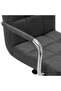 Bar Stools 2 pcs Dark Grey Fabric - 7