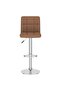 Bar Stools 2 pcs Brown Fabric - 2