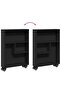 Narrow Storage Trolley Black 48x13x68 cm Engineered Wood - 6