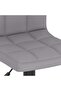 Bar Stools 2 pcs Light Grey Fabric - 7