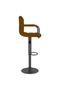 Bar Stools 2 pcs Brown Velvet - 4