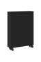 Narrow Storage Trolley Black 48x13x68 cm Engineered Wood - 5