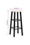 Bar Stools 2 pcs Black MDF - 3