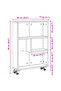 Narrow Storage Trolley Black 48x13x68 cm Engineered Wood - 3