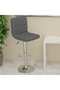 Bar Stool Grey Faux Leather