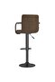 Bar Stools 2 pcs Brown Fabric - 5