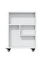 Narrow Storage Trolley White 48x13x68 cm Engineered Wood - 2